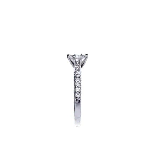 0.40ct Marquise Diamond with Round Diamond Sides Engagement Ring