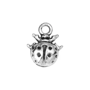 10 Pcs Tibetan Silver Ladybird Beetle Insect 17X14mm Charms Pendants