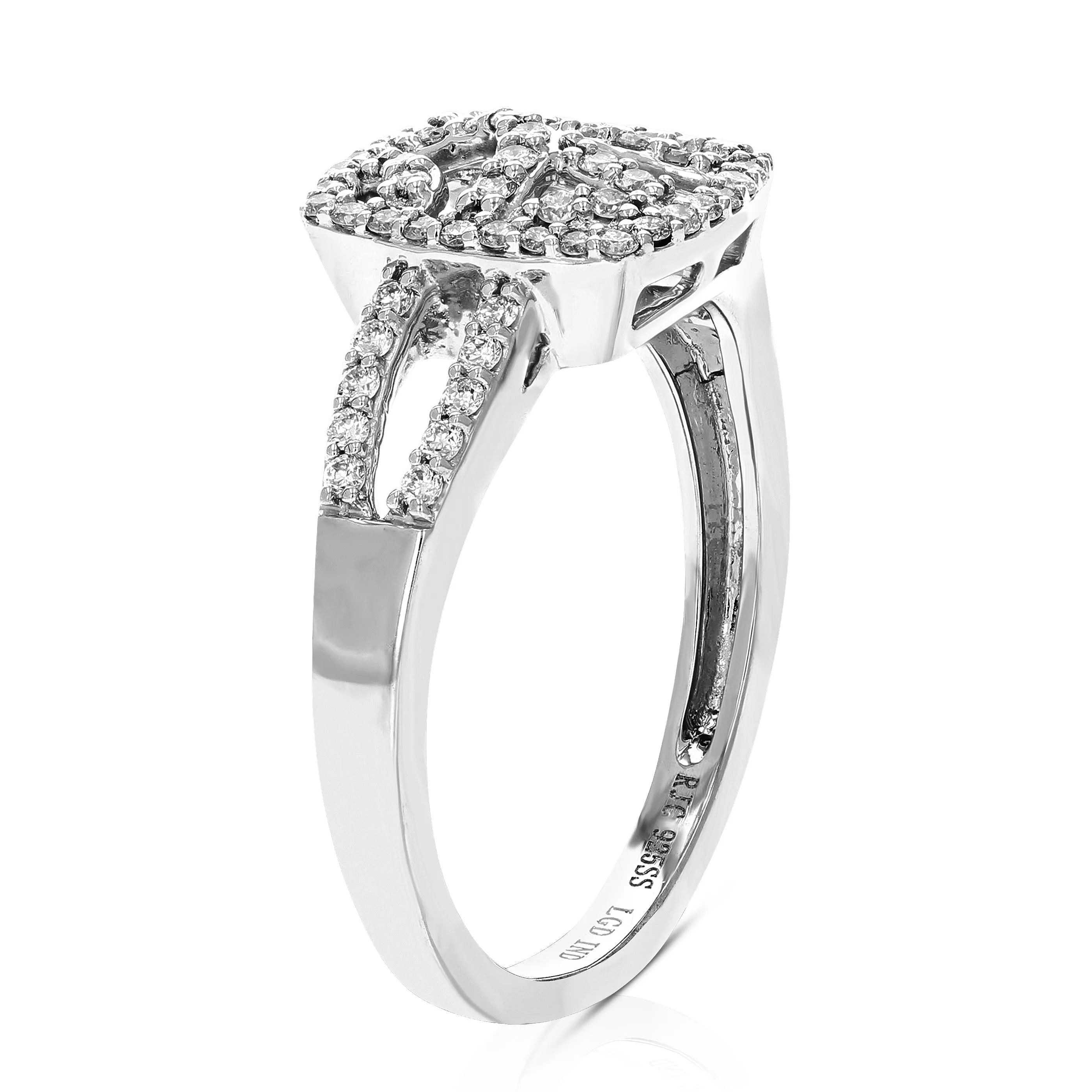 1/3 cttw Round Lab Grown Diamond Prong Set Wedding Engagement Ring .925 Sterling Silver