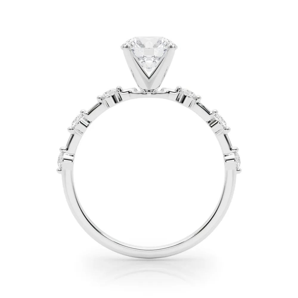 14K Bezel Set Diamond Engagement Ring