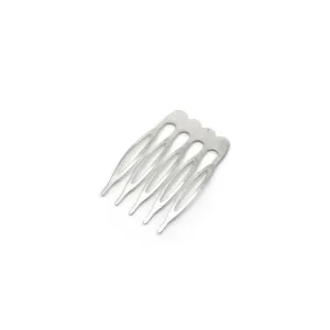 5 Pcs Silver Alloy Hair Comb Slide 26mm x 39mm Jewellery Findings Charms Pendants