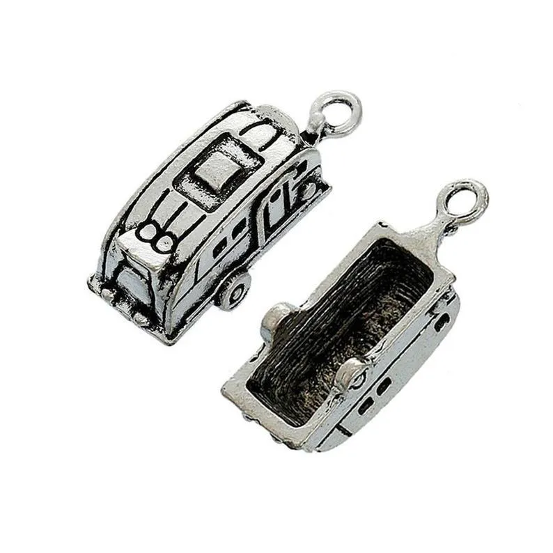 5 Pcs Tibetan Silver Caravan Touring Travellers 28mm x 11mm 3D 28mm Charms Pendants