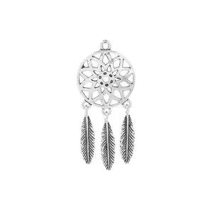 5 Pcs Tibetan Silver DREAMCATCHER 54mm x 24mm Charms Pendants, Lead & Nickel Free Metal Charms Pendants Beads