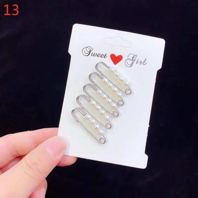 6pcs Enamel Hijab Brooches Pin