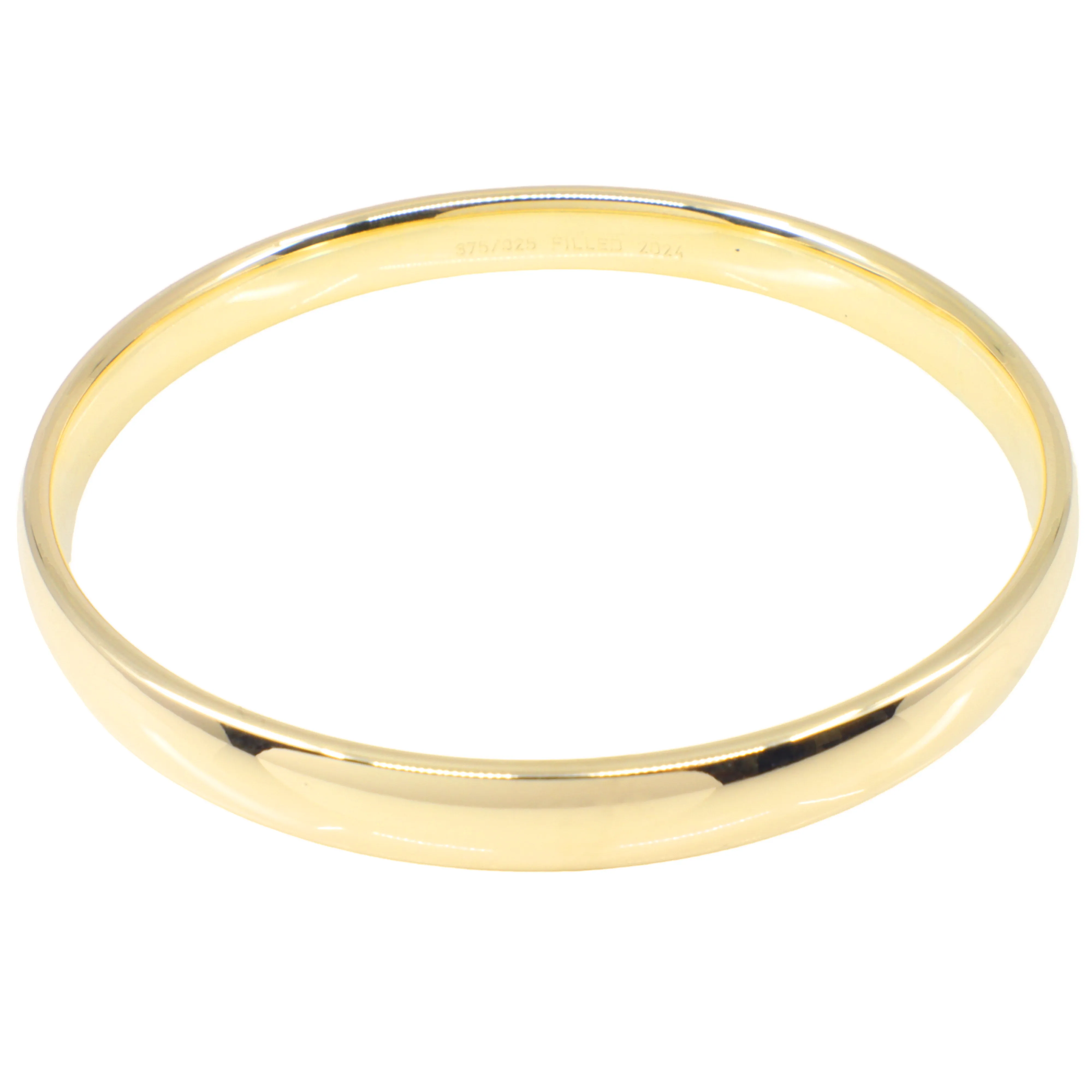 9K Yellow Gold & Sliver filled Bangle - 20646516