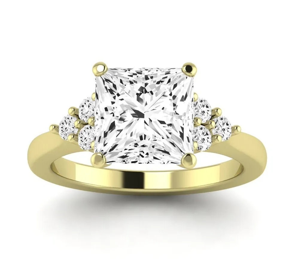 Alyssa - GIA Natural Princess Diamond Engagement Ring