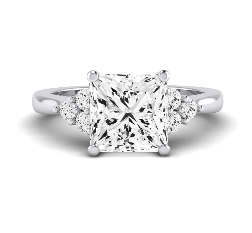 Alyssa - GIA Natural Princess Diamond Engagement Ring