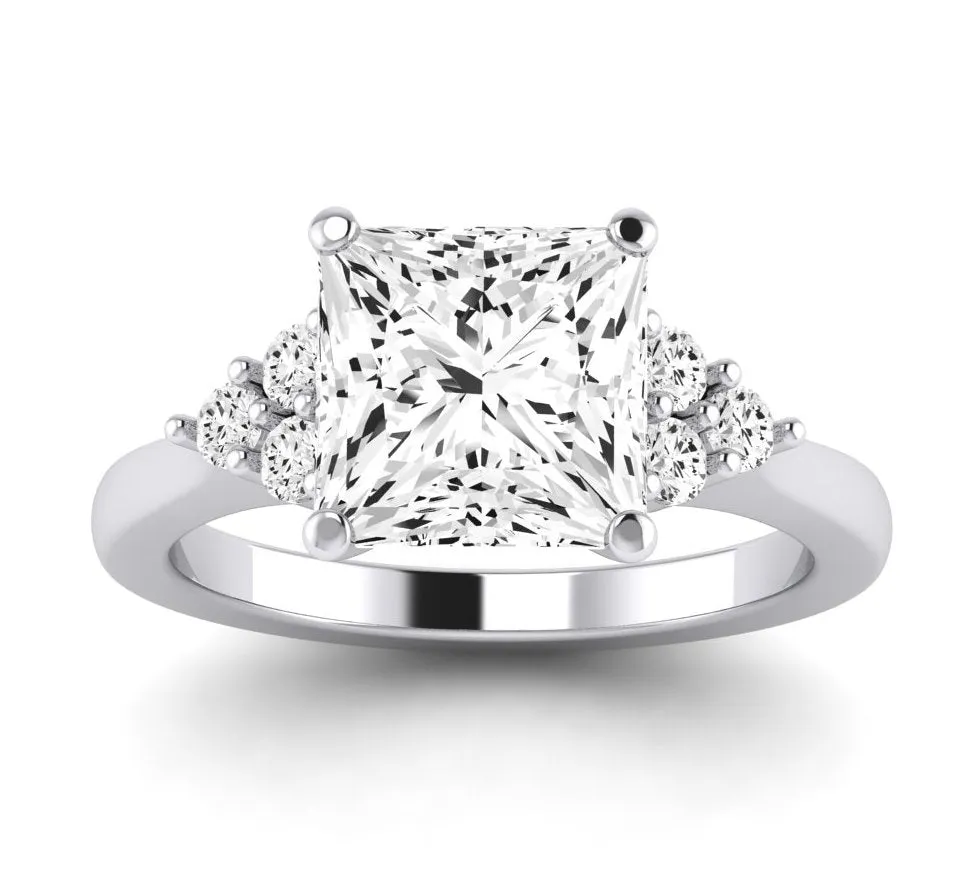 Alyssa - GIA Natural Princess Diamond Engagement Ring