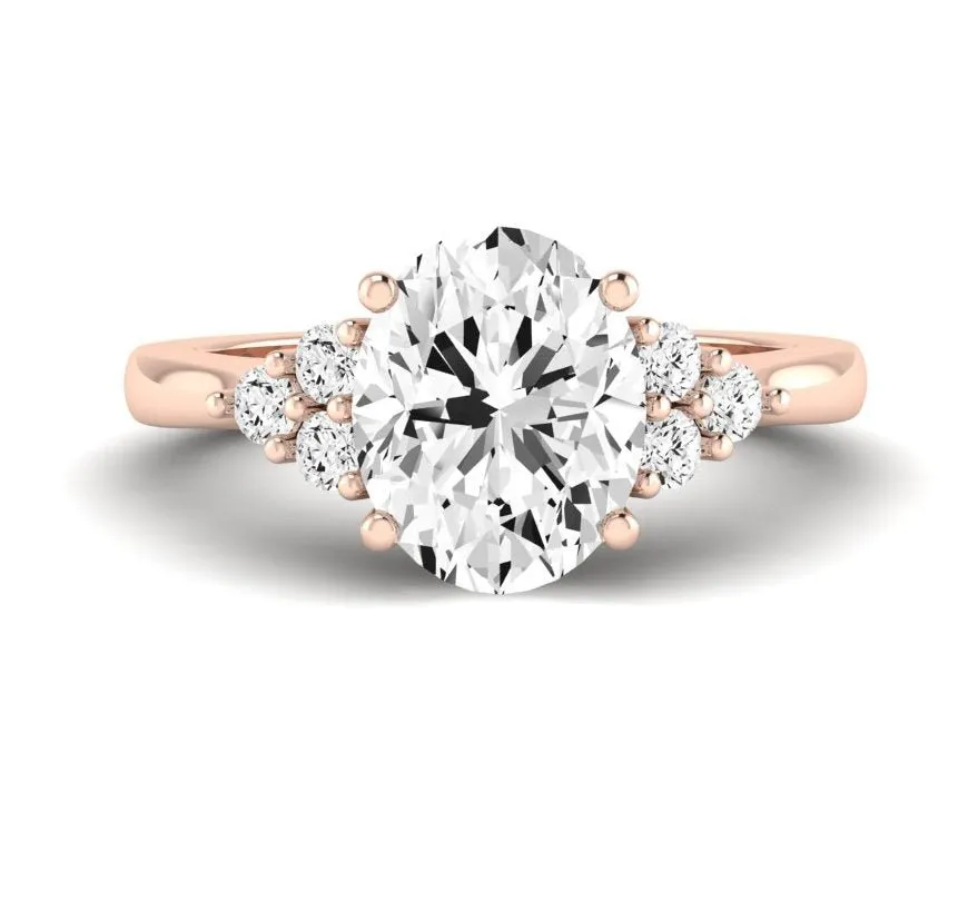 Alyssa - Oval Moissanite Engagement Ring