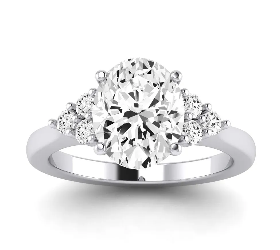 Alyssa - Oval Moissanite Engagement Ring