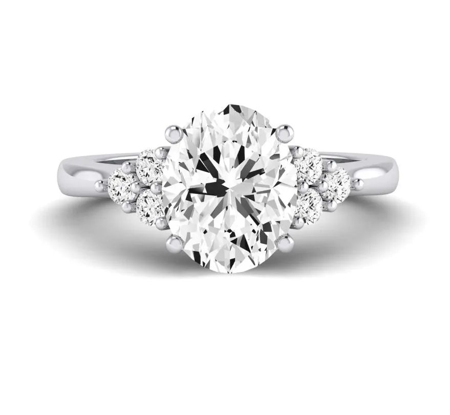 Alyssa - Oval Moissanite Engagement Ring