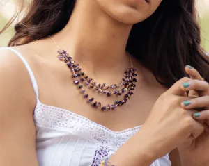 Amethyst Chips with Metal