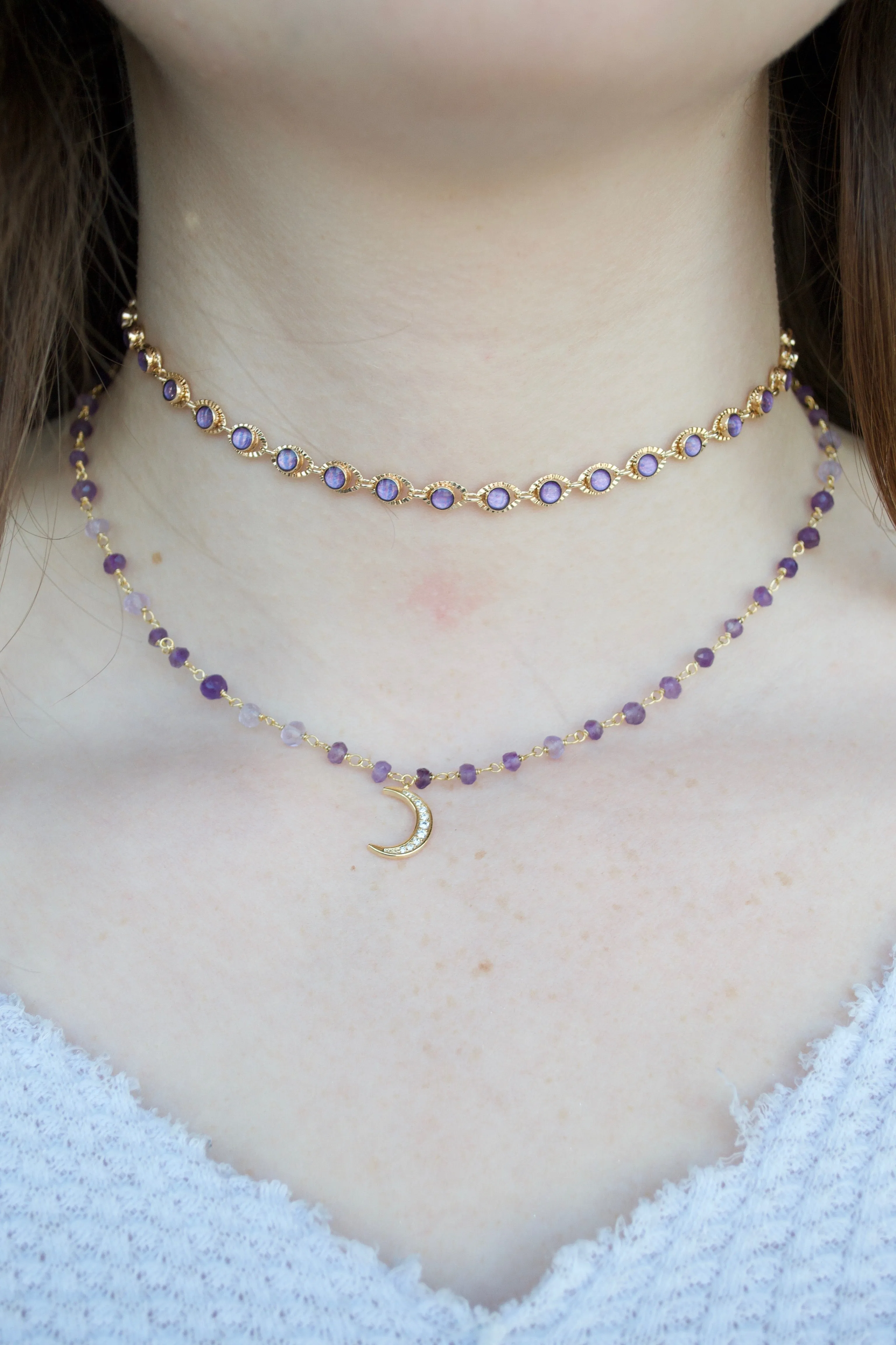 Amethyst Vermeil Moon