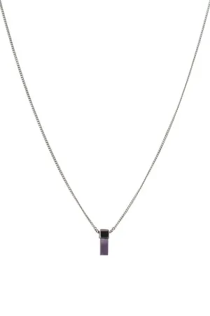 Amethyst with Silver Wrap Necklace