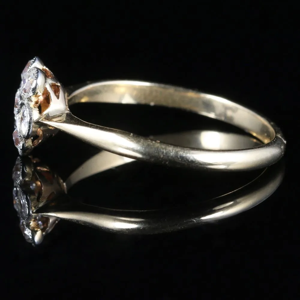 Antique Edwardian Diamond Cluster Ring Engagement Circa 1915