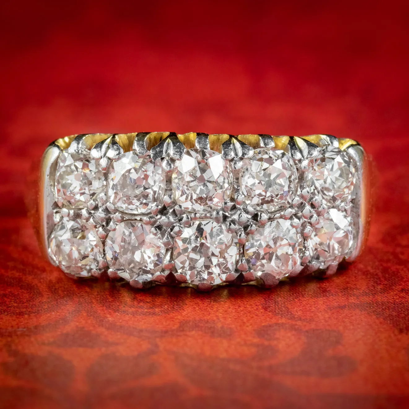 Antique Victorian Old Cut Diamond Cluster Ring 2.10ct Diamond Circa 1900