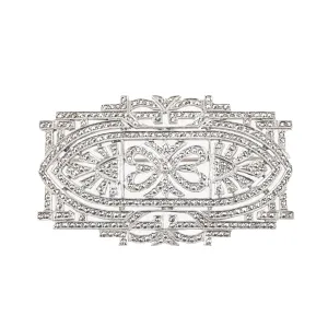 Art Deco Style Sterling Marcasite Brooch