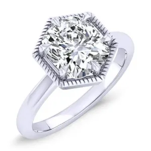 Aspen - Cushion Moissanite Engagement Ring