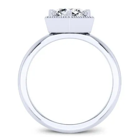 Aspen - Cushion Moissanite Engagement Ring