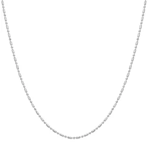 Bead and Bar Chain Necklace Silver