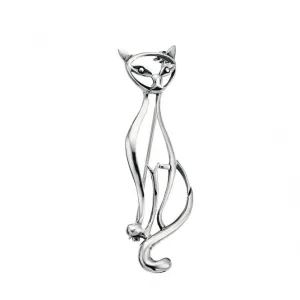 Beginnings Sterling Silver D112 Cat Brooch