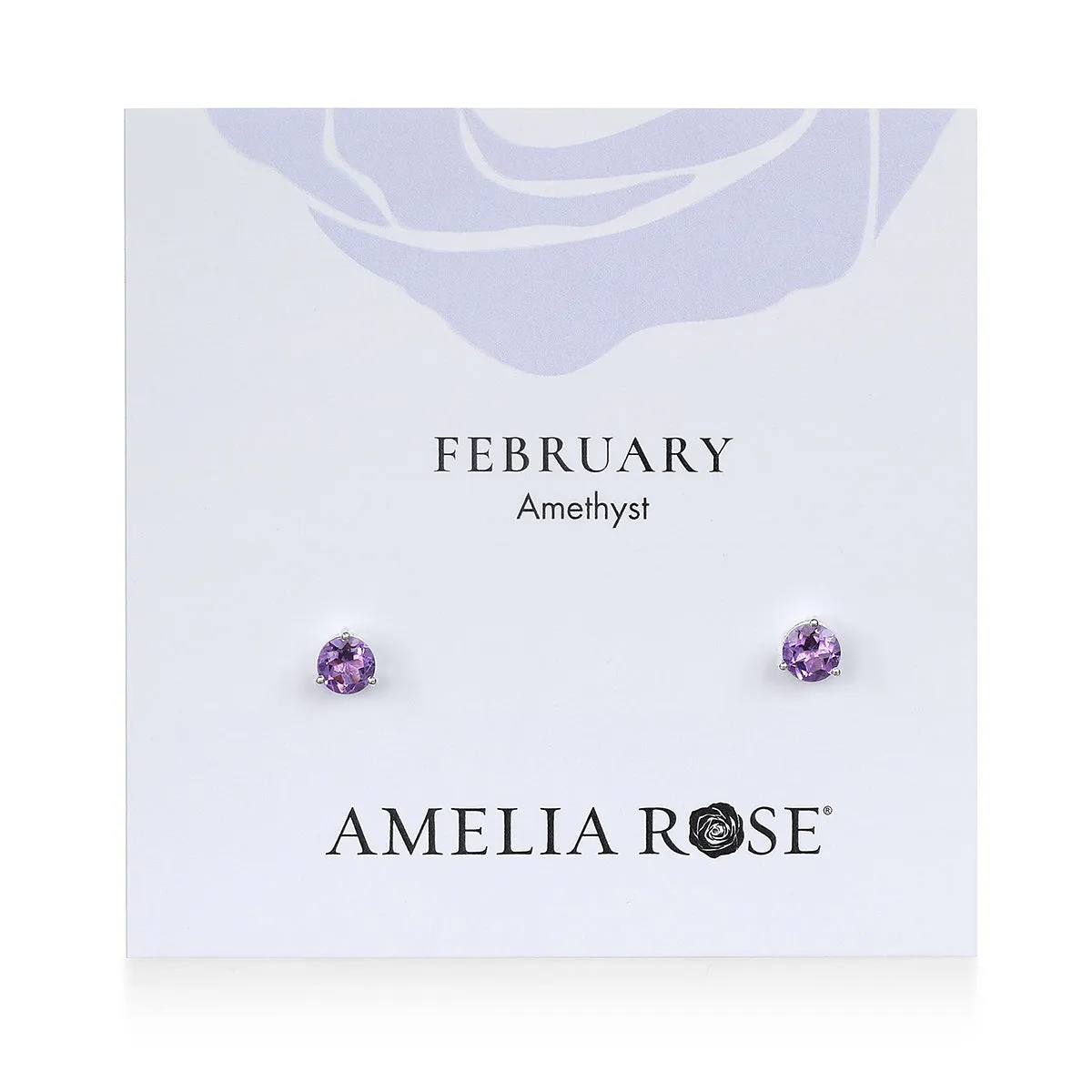 Birthstone Earring-February Amethyst