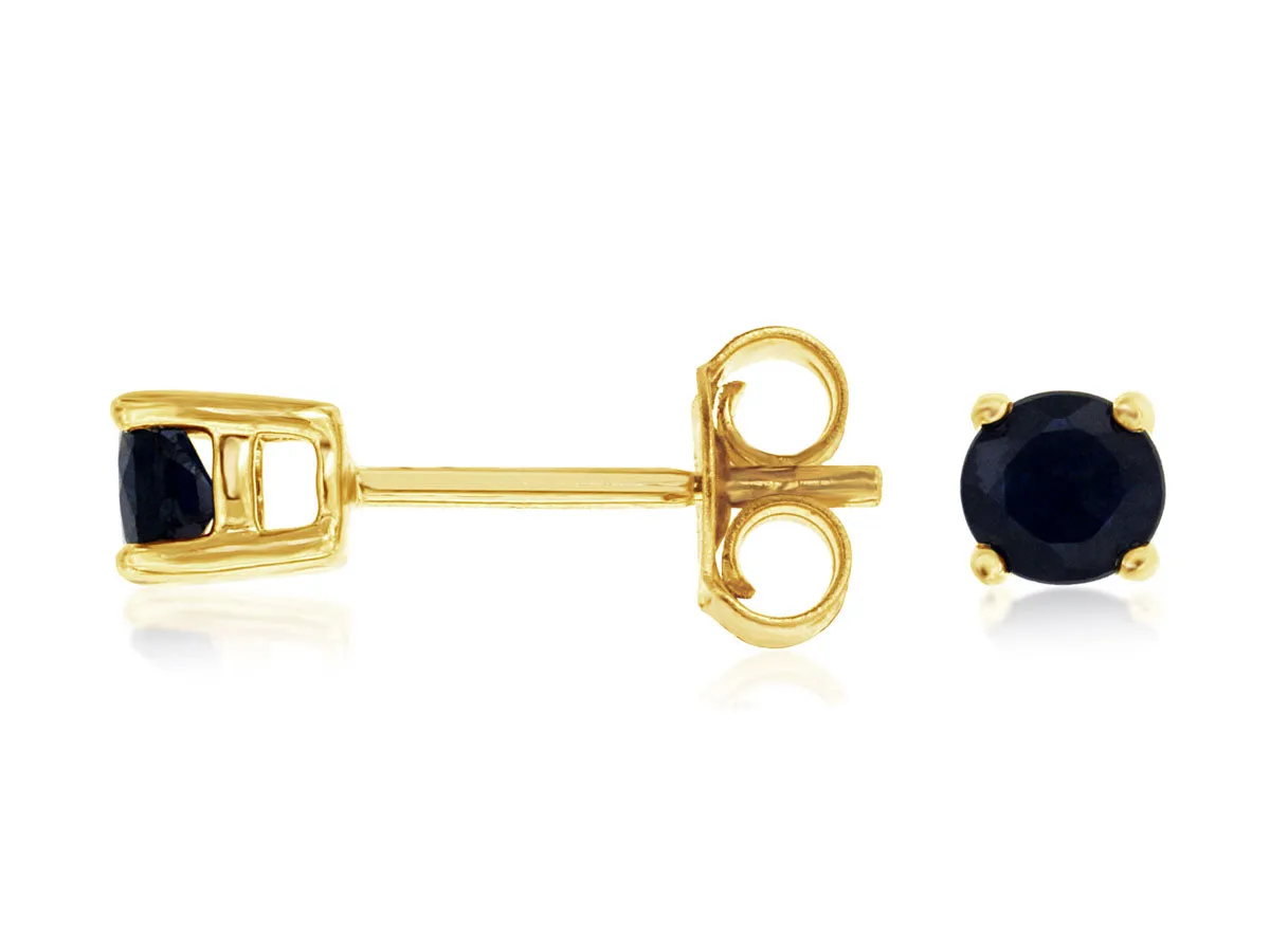 Blue Sapphire Stud Earrings