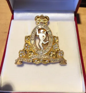 Brooch Pin Gold Plated RCCS Crest