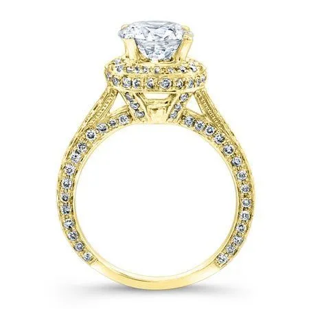 Buttercup - Round Moissanite Engagement Ring