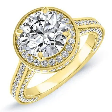 Buttercup - Round Moissanite Engagement Ring