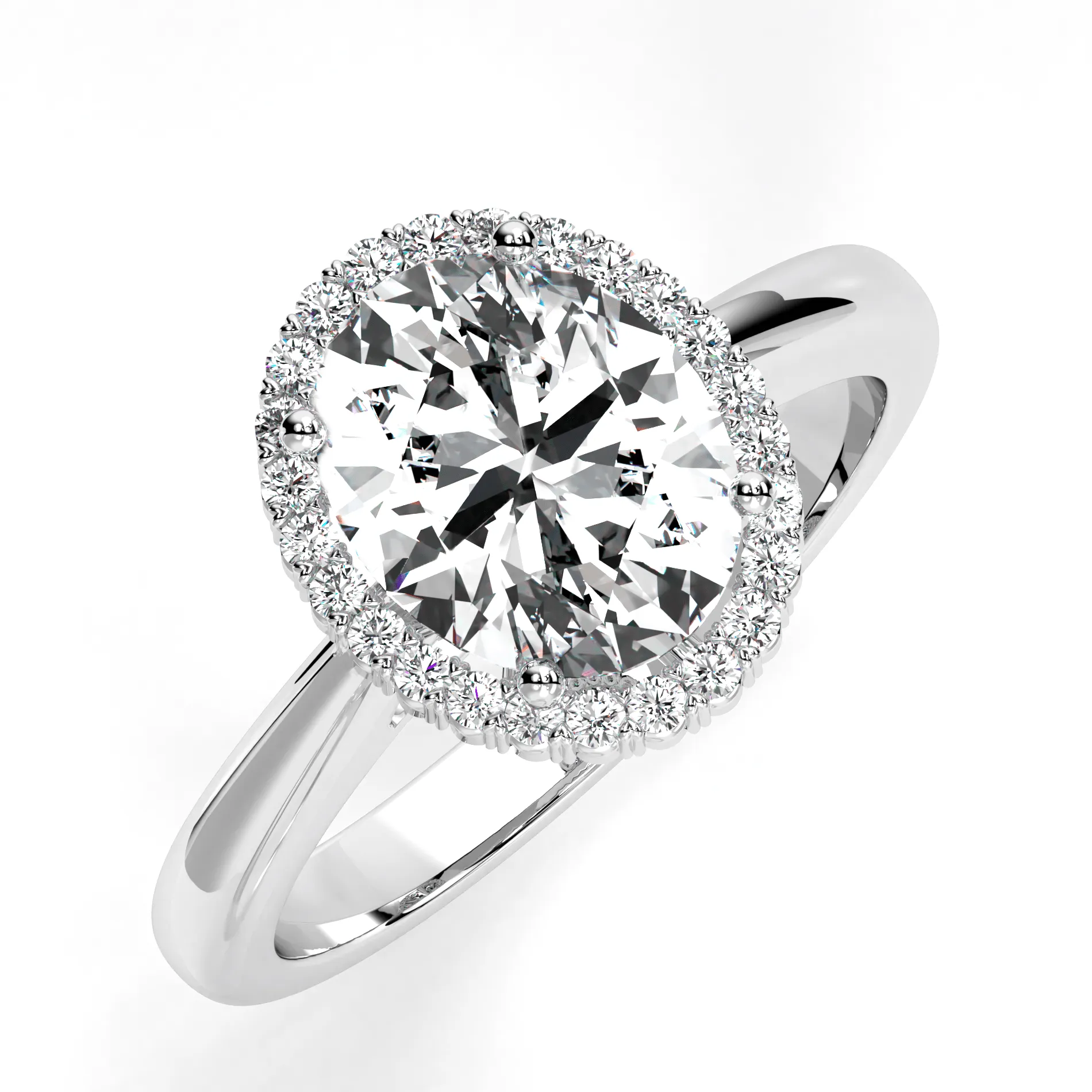 Callalily - Oval Moissanite Engagement Ring