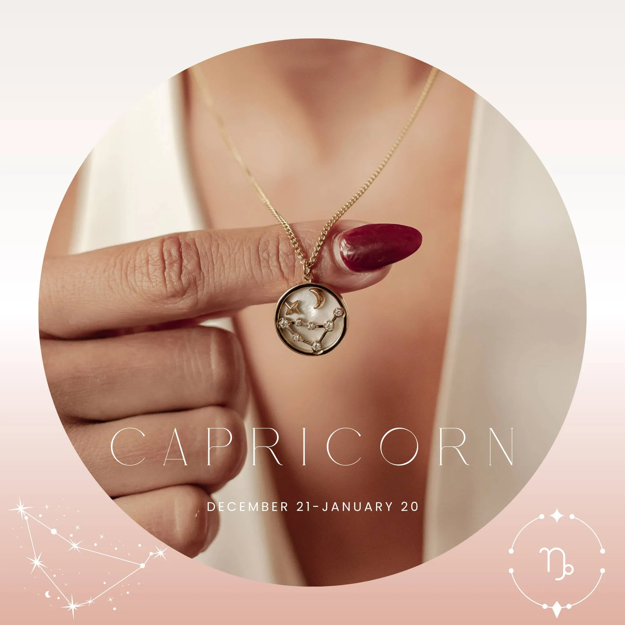 Capricorn Star Constellation Necklace