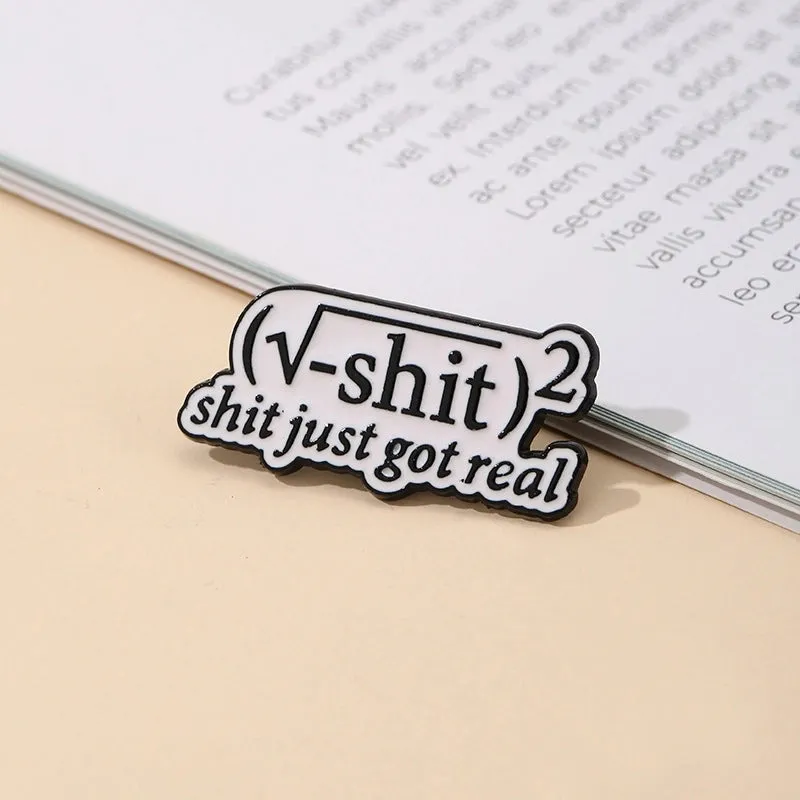 Casual Simple Style Pin Letter Alloy Enamel Unisex Brooches