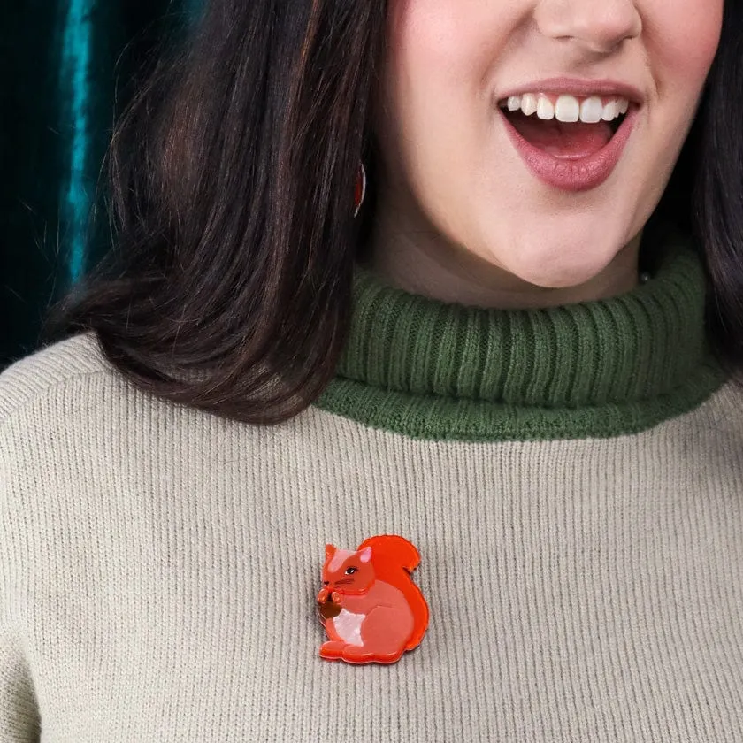 Cheeky Squirrel Brooch