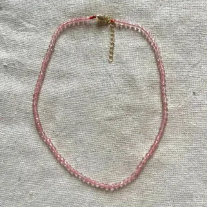 Cherry Quartz 3mm Facet Beaded Necklace - Motivation