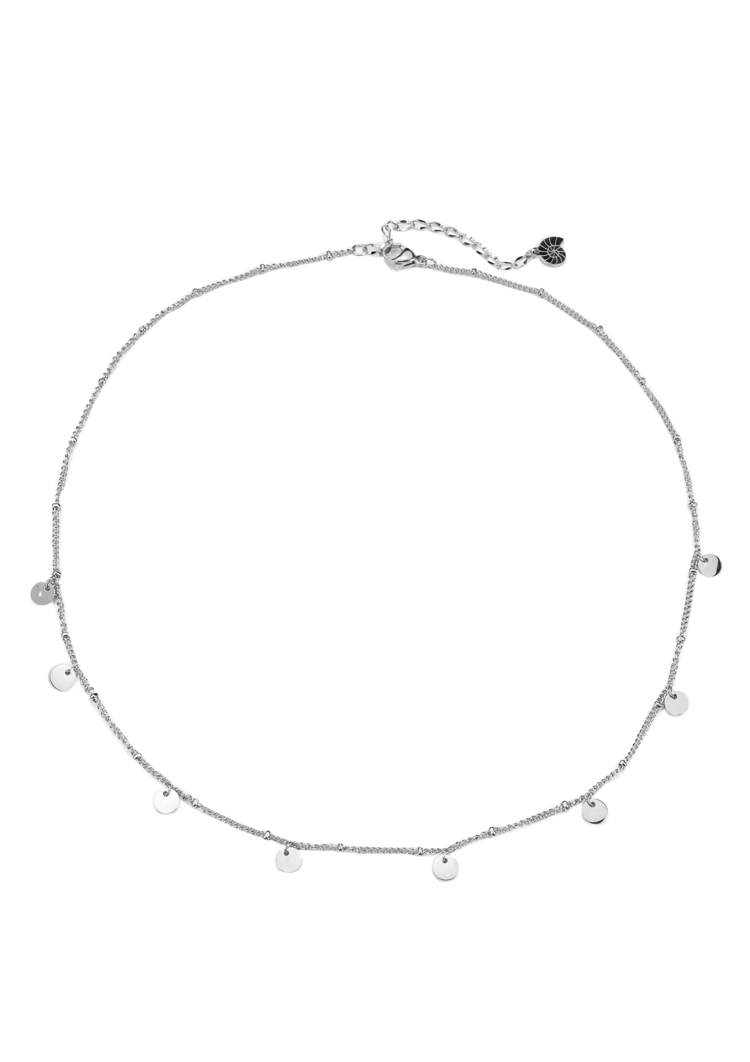 Circles Bobble Chain Necklace Silver