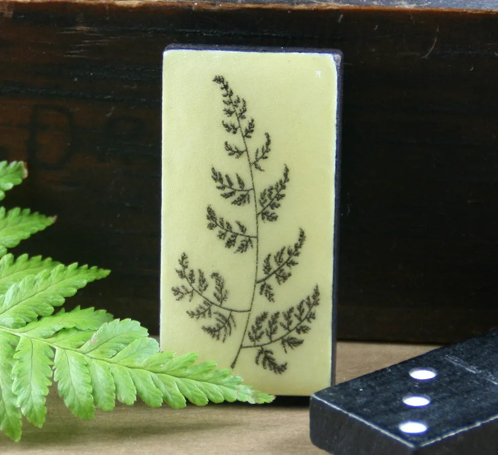 Cottage Garden Domino Brooch -  Fern