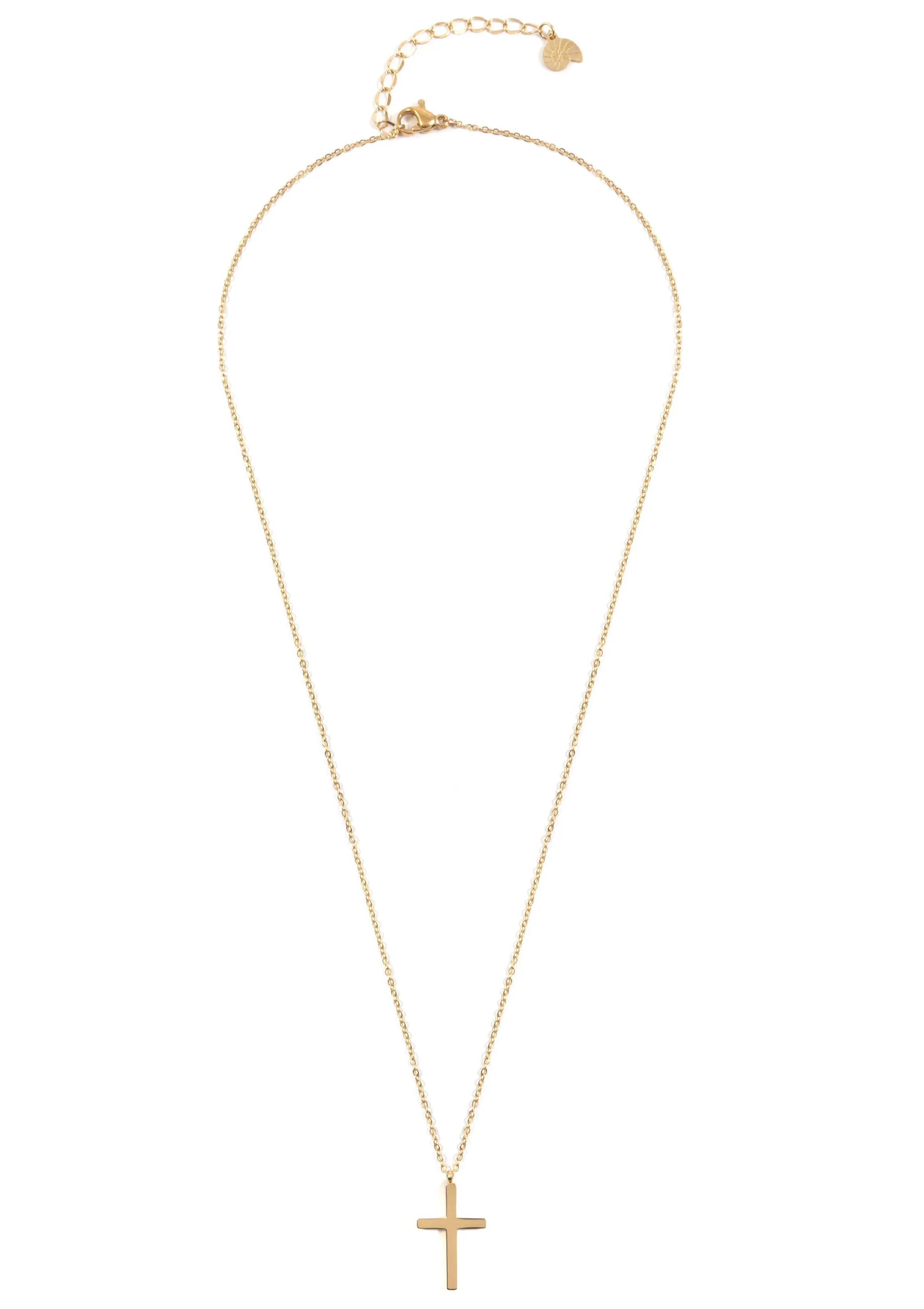 Cross Pendant Necklace Gold