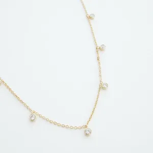 Crystal Bezel Stardust Necklace