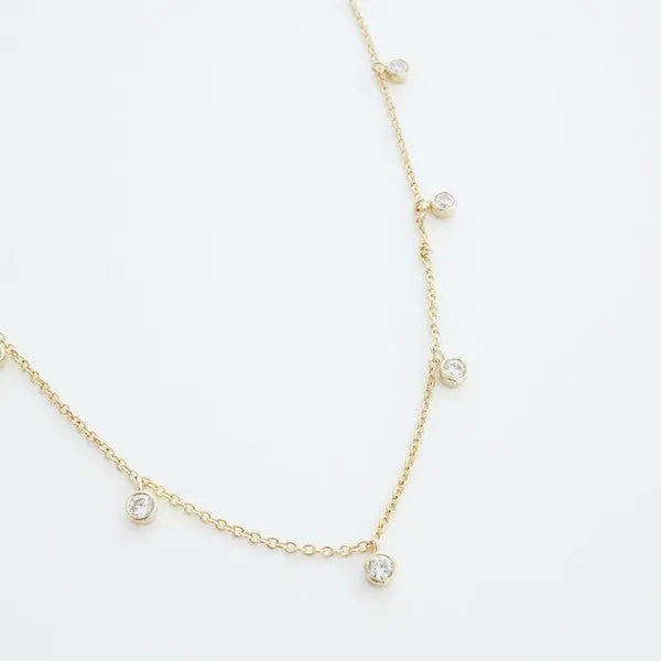 Crystal Bezel Stardust Necklace