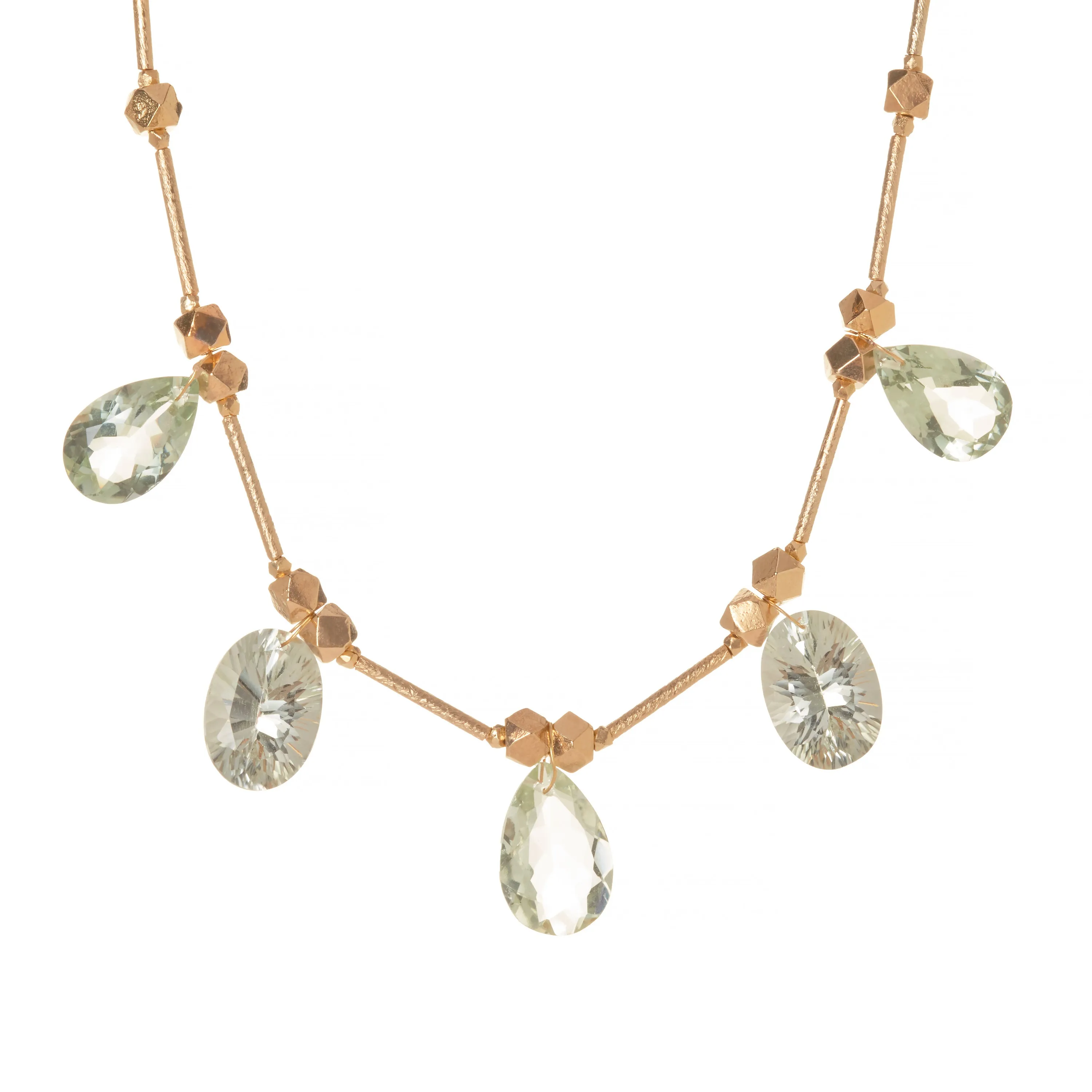 Cushion Necklace - Green Amethyst