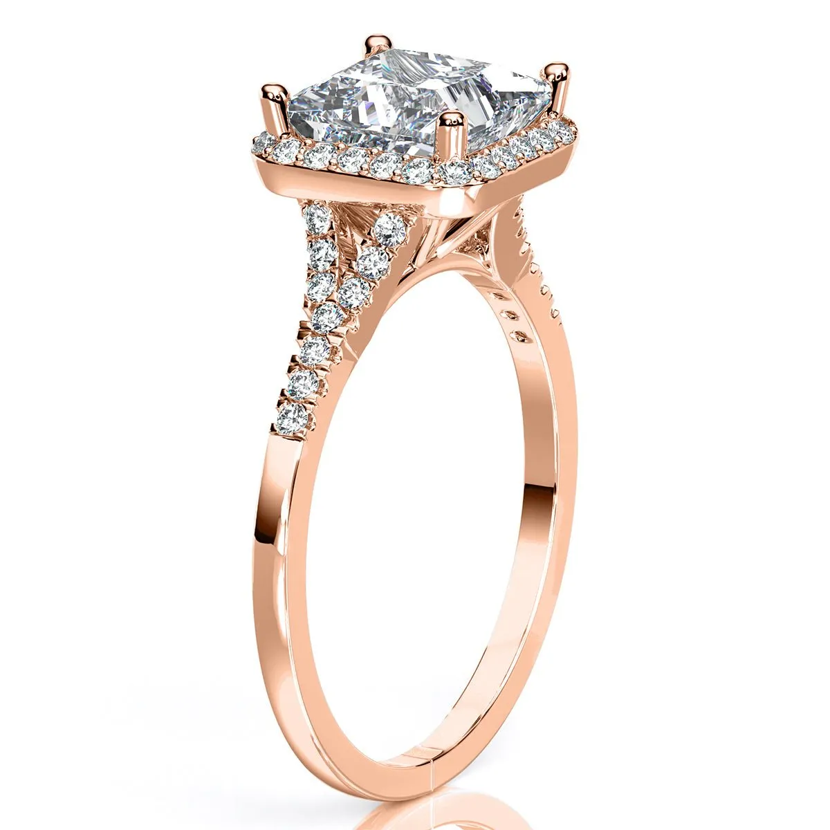 Desert Rose - GIA Natural Princess Diamond Engagement Ring