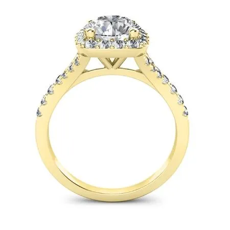 Desert Rose - Round Moissanite Engagement Ring