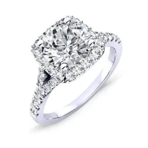 Desert Rose - Round Moissanite Engagement Ring