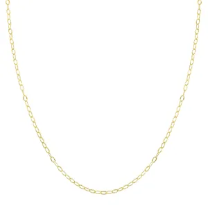 Diamond Cut Oval Cable Chain Necklace, 14k