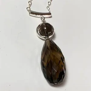 Dunans Castle Smoky Quartz Teardrop Pendants