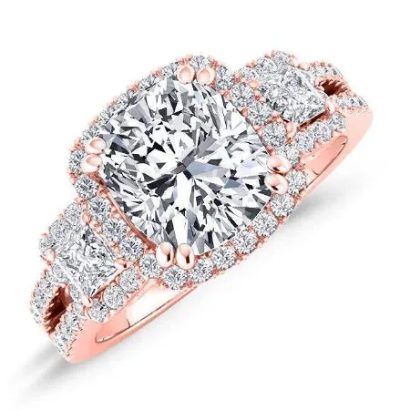 Erica - GIA Natural Cushion Diamond Engagement Ring