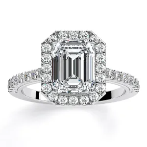 Florizel - Emerald Lab Diamond Engagement Ring (IGI Certified)