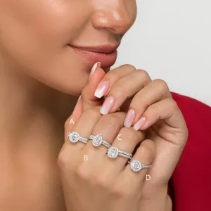 HALO DIAMOND ENGAGEMENT RINGS