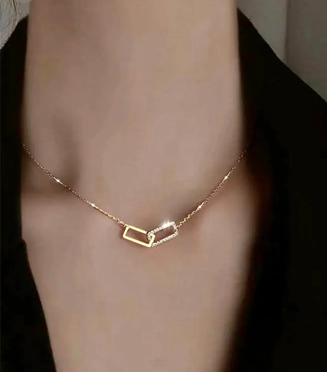 HUXLEY - Gold or Silver Double Pendant Necklace